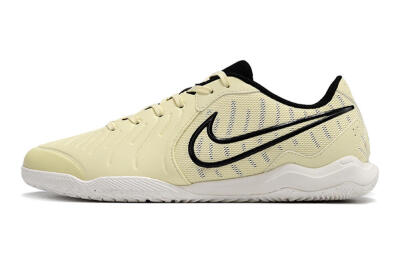 Nike Tiempo Legend 10 Academy IC Low-Tops Football Shoes - Beige/Black/White