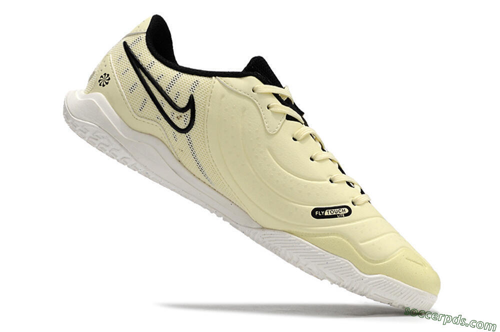 Nike Tiempo Legend 10 Academy IC Low-Tops Football Shoes - Beige/Black/White 4