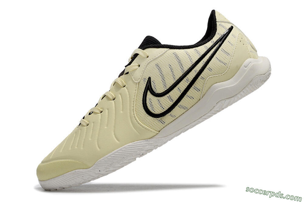 Nike Tiempo Legend 10 Academy IC Low-Tops Football Shoes - Beige/Black/White 5