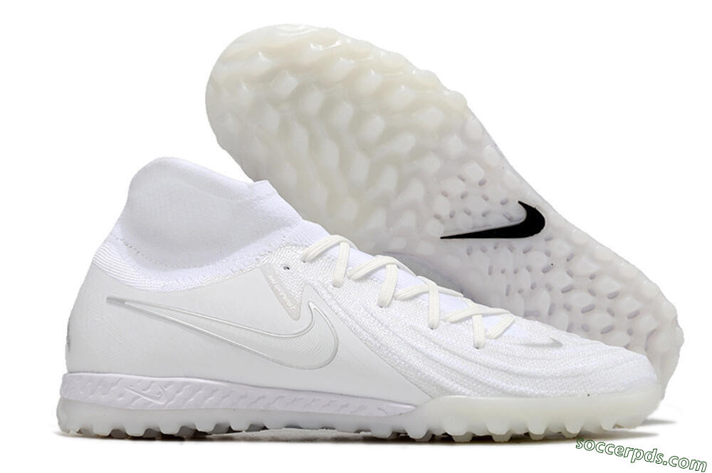 Nike Phantom Luna Elite NU TF High-Tops Football Shoes - White/Black 1