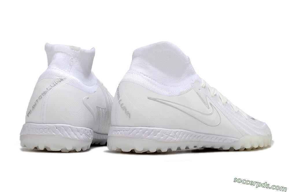 Nike Phantom Luna Elite NU TF High-Tops Football Shoes - White/Black 6