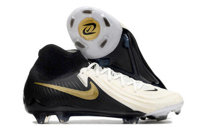 Nike Phantom Luna Elite NU FG High-Tops Football Boots - White/Black/Gold