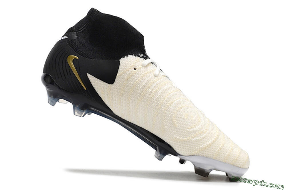 Nike Phantom Luna Elite NU FG High-Tops Football Boots - White/Black/Gold 4