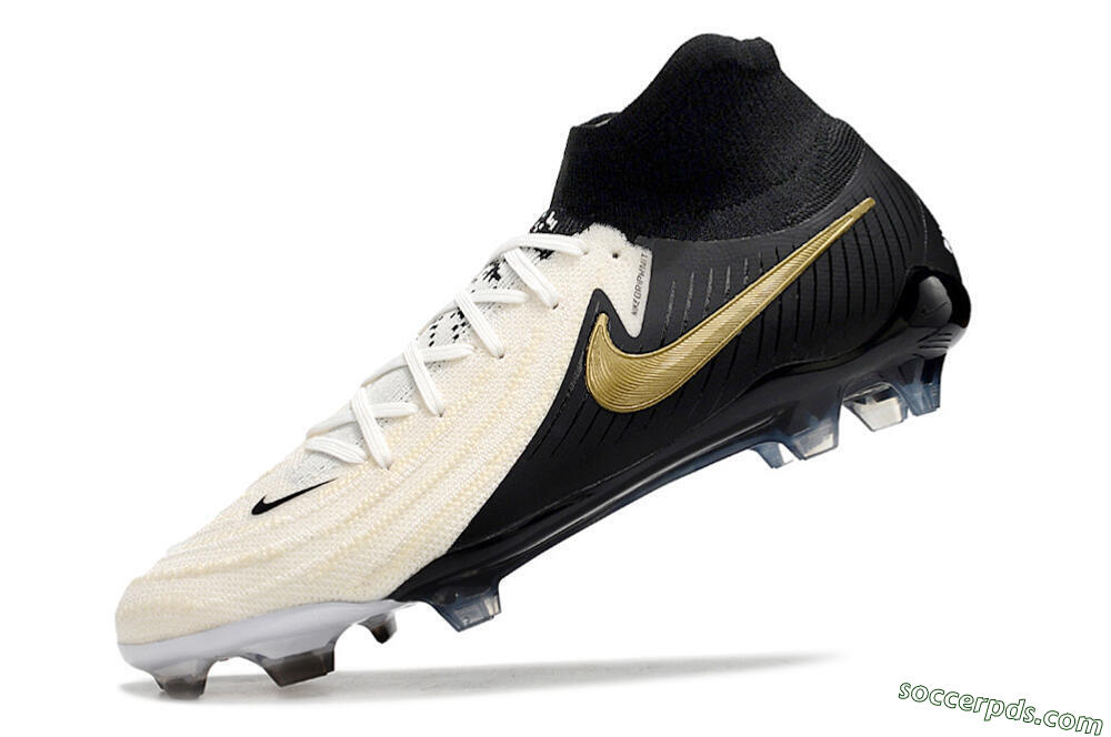 Nike Phantom Luna Elite NU FG High-Tops Football Boots - White/Black/Gold 5