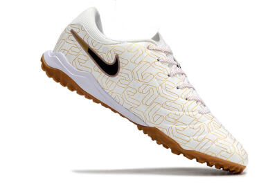 Nike Tiempo Legend 10 Academy TF Low-Tops Football Shoes - White/Black/Gold
