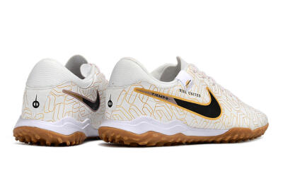 Nike Tiempo Legend 10 Academy TF Low-Tops Football Shoes - White/Black/Gold