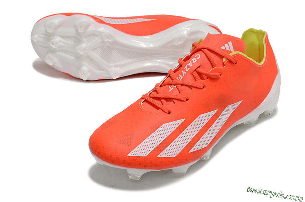 Adidas X Crazylight+ FG Low-Tops Football Boots - Red/White/Yellow 3