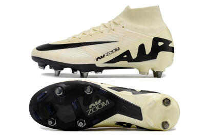Nike Air Zoom Mercurial Superfly 9 Elite SG High-Tops Football Boots - Beige/Black/White