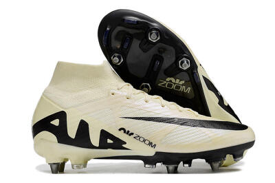 Nike Air Zoom Mercurial Superfly 9 Elite SG High-Tops Football Boots - Beige/Black/White
