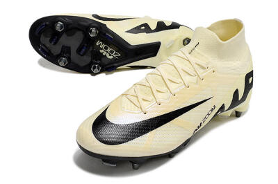 Nike Air Zoom Mercurial Superfly 9 Elite SG High-Tops Football Boots - Beige/Black/White