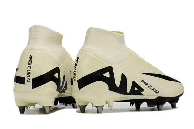 Nike Air Zoom Mercurial Superfly 9 Elite SG High-Tops Football Boots - Beige/Black/White