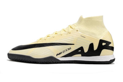 Nike Air Zoom Mercurial Superfly 9 Elite IC High-Tops Football Shoes - Beige/Black/White