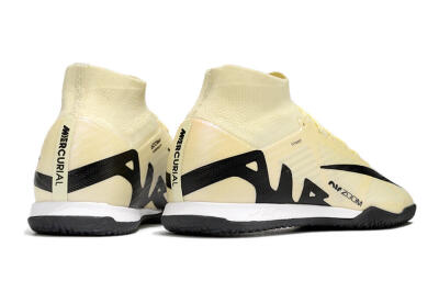 Nike Air Zoom Mercurial Superfly 9 Elite IC High-Tops Football Shoes - Beige/Black/White