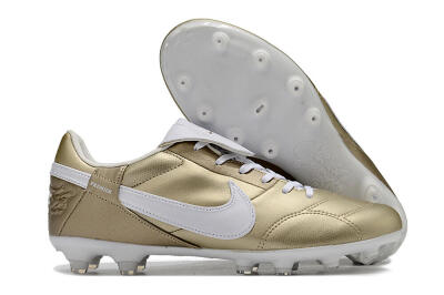 Nike The Premier 3 FG Low-Tops Football Boots - Gold/White