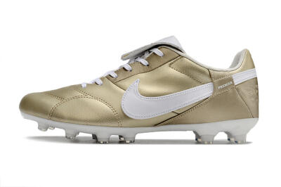 Nike The Premier 3 FG Low-Tops Football Boots - Gold/White