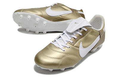 Nike The Premier 3 FG Low-Tops Football Boots - Gold/White