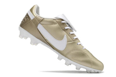 Nike The Premier 3 FG Low-Tops Football Boots - Gold/White