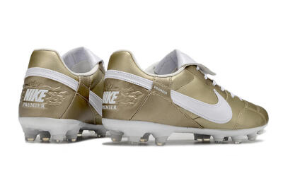 Nike The Premier 3 FG Low-Tops Football Boots - Gold/White