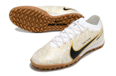 Nike Air Zoom Mercurial Vapor 15 Elite TF Low-Tops Football Shoes - White/Black/Gold