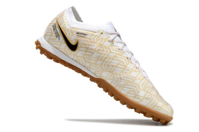Nike Air Zoom Mercurial Vapor 15 Elite TF Low-Tops Football Shoes - White/Black/Gold