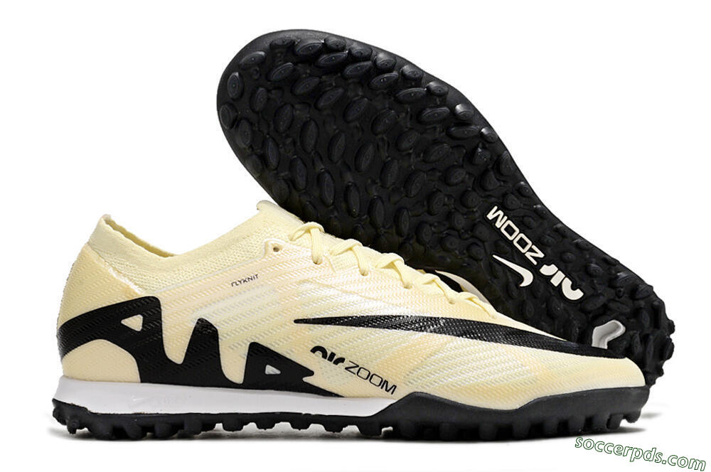 Nike Air Zoom Mercurial Vapor 15 Elite TF Low-Tops Football Shoes - Beige/Black/White 1