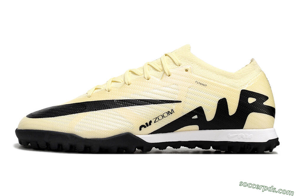 Nike Air Zoom Mercurial Vapor 15 Elite TF Low-Tops Football Shoes - Beige/Black/White 2