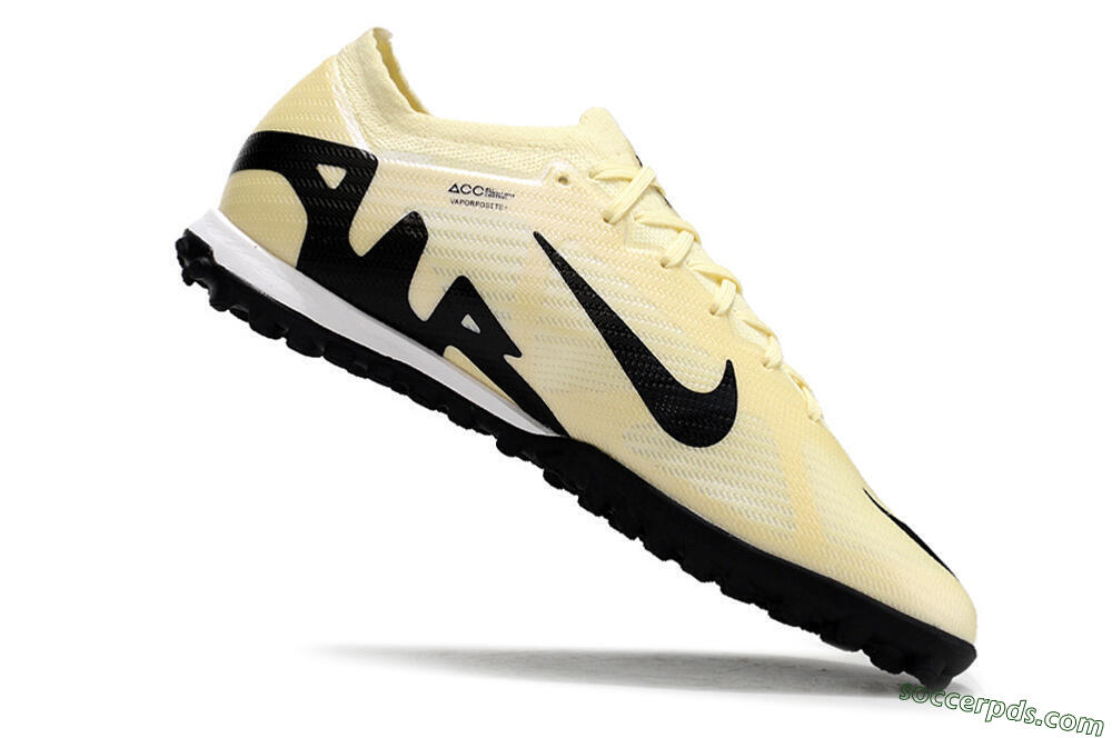 Nike Air Zoom Mercurial Vapor 15 Elite TF Low-Tops Football Shoes - Beige/Black/White 4