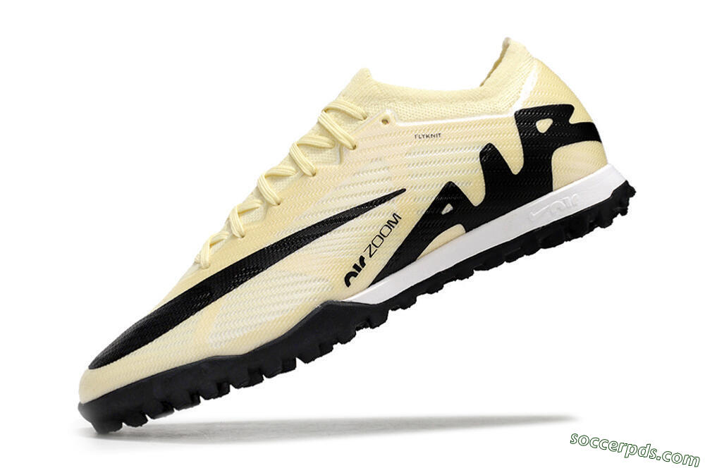 Nike Air Zoom Mercurial Vapor 15 Elite TF Low-Tops Football Shoes - Beige/Black/White 5