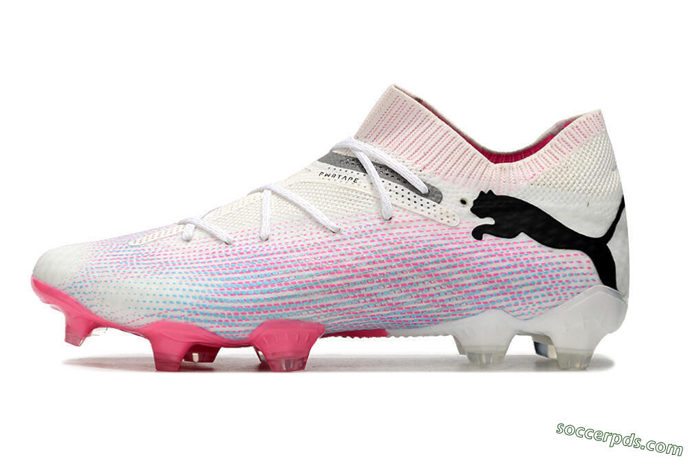 Puma Future Ultimate 2024 FG Low-Tops Football Boots - White/Pink/Blue/Black 2