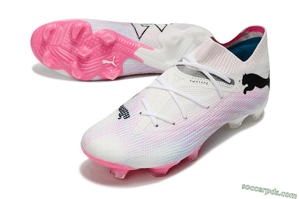 Puma Future Ultimate 2024 FG Low-Tops Football Boots - White/Pink/Blue/Black 3
