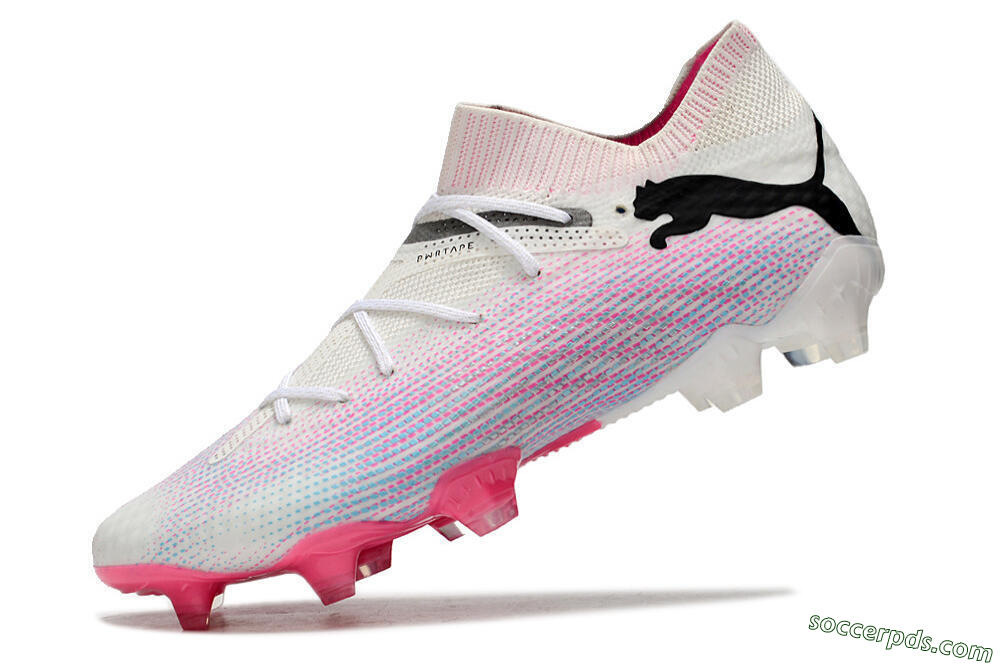 Puma Future Ultimate 2024 FG Low-Tops Football Boots - White/Pink/Blue/Black 5