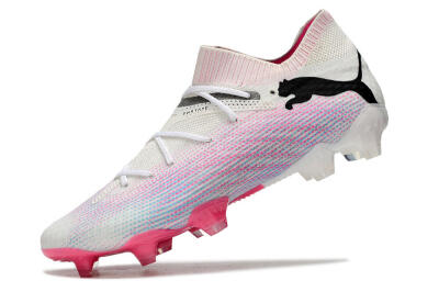 Puma Future Ultimate 2024 FG Low-Tops Football Boots - White/Pink/Blue/Black