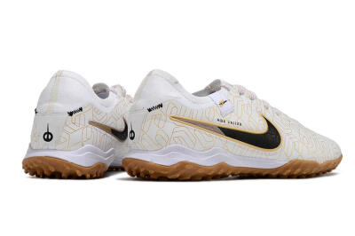 Nike Tiempo Legend 10 Pro TF Low-Tops Football Shoes - White/Gold/Black