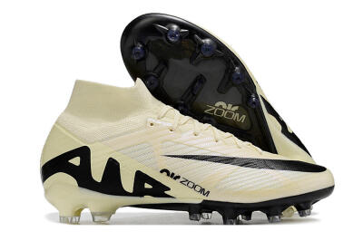 Nike Air Zoom Mercurial Superfly 9 Elite AG High-Tops Football Boots - Beige/Black/White