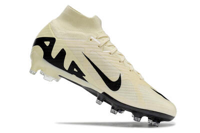 Nike Air Zoom Mercurial Superfly 9 Elite AG High-Tops Football Boots - Beige/Black/White