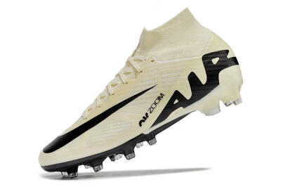 Nike Air Zoom Mercurial Superfly 9 Elite AG High-Tops Football Boots - Beige/Black/White