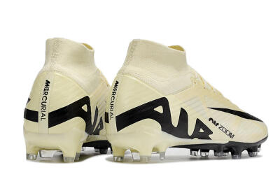 Nike Air Zoom Mercurial Superfly 9 Elite AG High-Tops Football Boots - Beige/Black/White