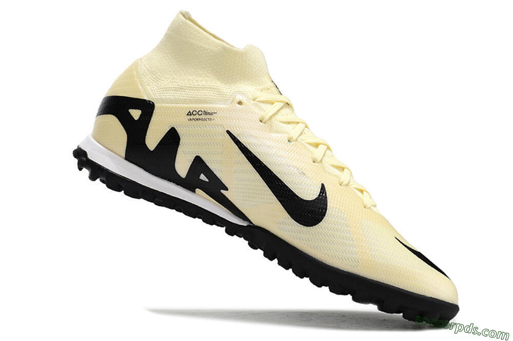 Nike Air Zoom Mercurial Superfly 9 Elite TF High-Tops Football Shoes - Beige/Black 4