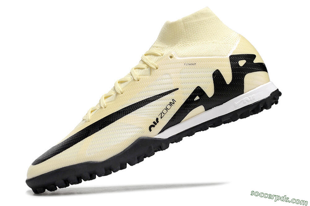 Nike Air Zoom Mercurial Superfly 9 Elite TF High-Tops Football Shoes - Beige/Black 5