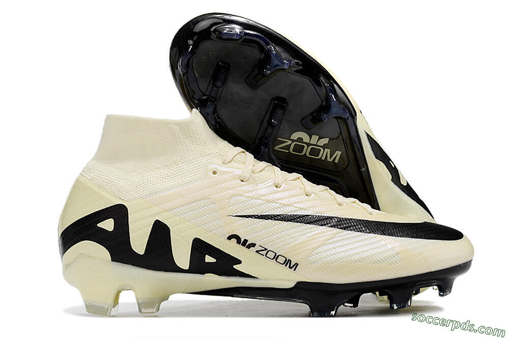 Nike Air Zoom Mercurial Superfly 9 Elite FG High-Tops Football Boots - Beige/Black 1
