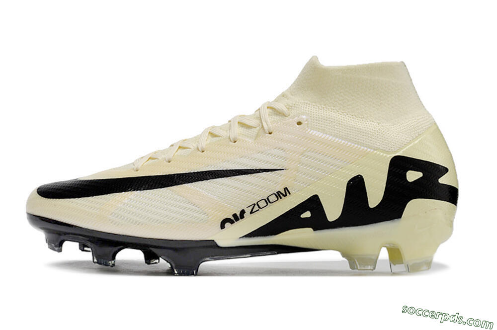 Nike Air Zoom Mercurial Superfly 9 Elite FG High-Tops Football Boots - Beige/Black 2