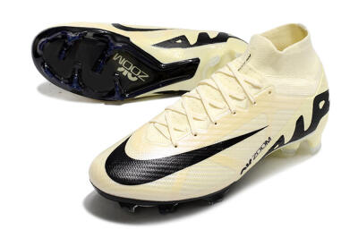 Nike Air Zoom Mercurial Superfly 9 Elite FG High-Tops Football Boots - Beige/Black