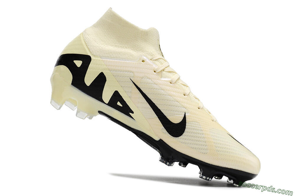 Nike Air Zoom Mercurial Superfly 9 Elite FG High-Tops Football Boots - Beige/Black 4