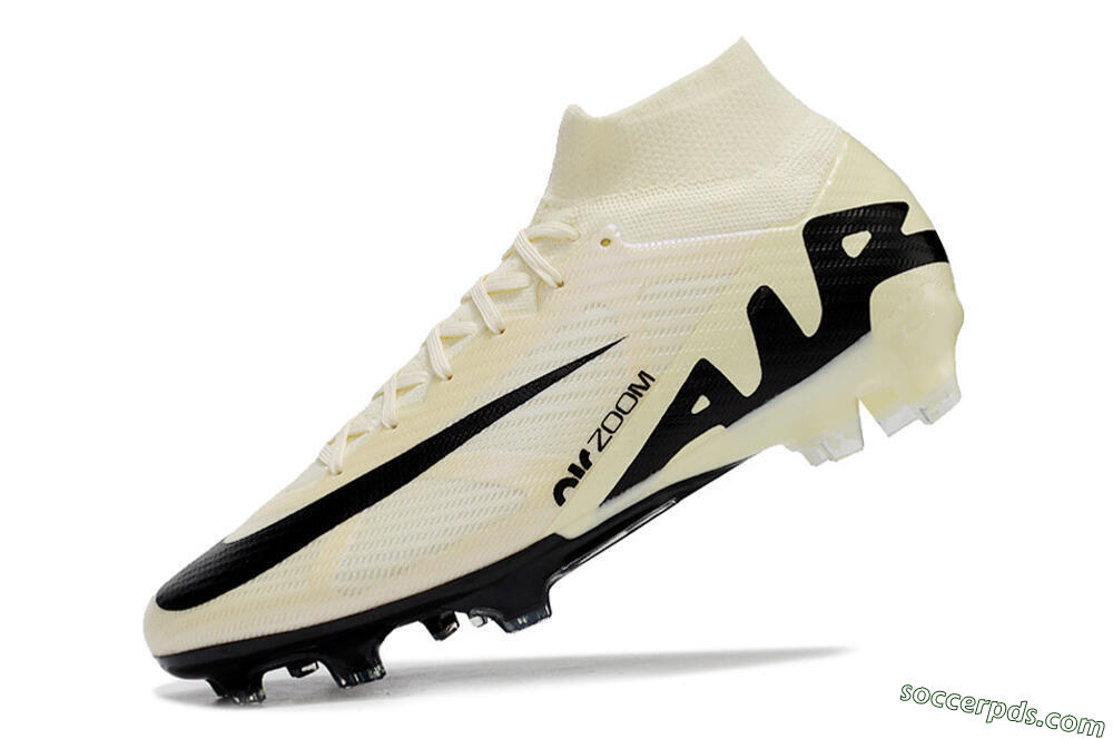 Nike Air Zoom Mercurial Superfly 9 Elite FG High-Tops Football Boots - Beige/Black 5