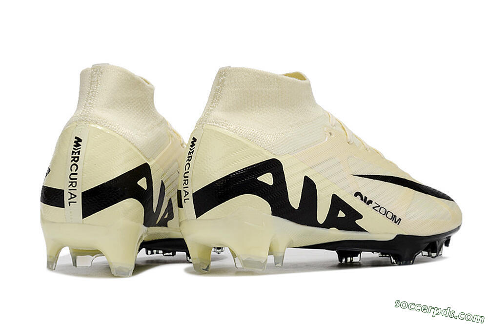 Nike Air Zoom Mercurial Superfly 9 Elite FG High-Tops Football Boots - Beige/Black 6