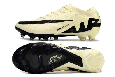 Nike Air Zoom Mercurial Vapor 15 Elite AG Low-Tops Football Boots - Beige/Black