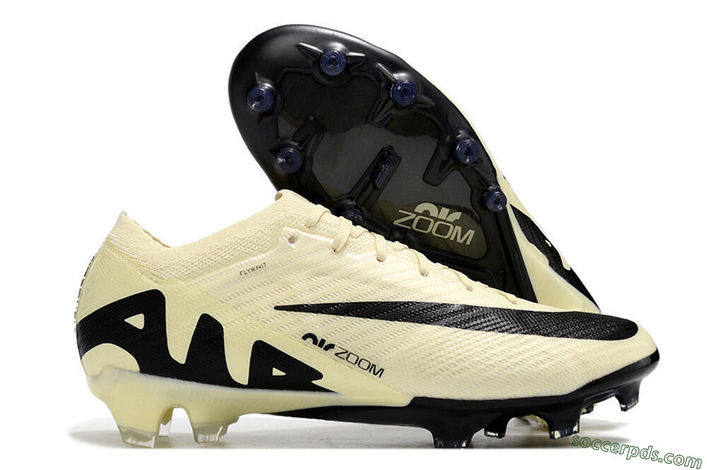 Nike Air Zoom Mercurial Vapor 15 Elite AG Low-Tops Football Boots - Beige/Black 1