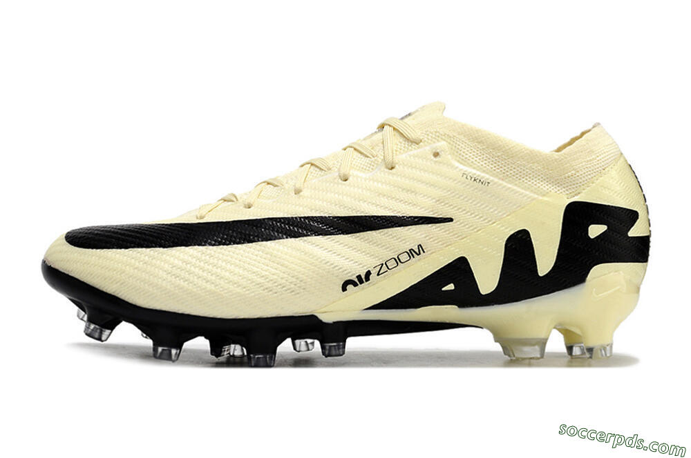 Nike Air Zoom Mercurial Vapor 15 Elite AG Low-Tops Football Boots - Beige/Black 2