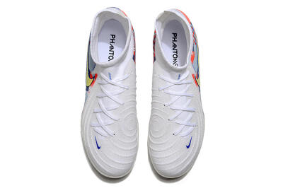 Nike Phantom Luna Elite NU TF High-Tops Football Shoes - White/Red/Yellow/Blue