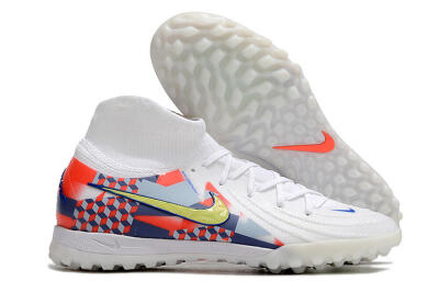 Nike Phantom Luna Elite NU TF High-Tops Football Shoes - White/Red/Yellow/Blue